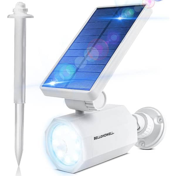 Bell + Howell 4-Watt Solar Powered White Motion Activated Outdoor Integrated LED Bionic Spotlight Flood Light