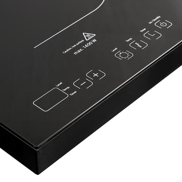 MegaChef Dual 2-Burner 8 in. Black Portable Induction Hot Plate