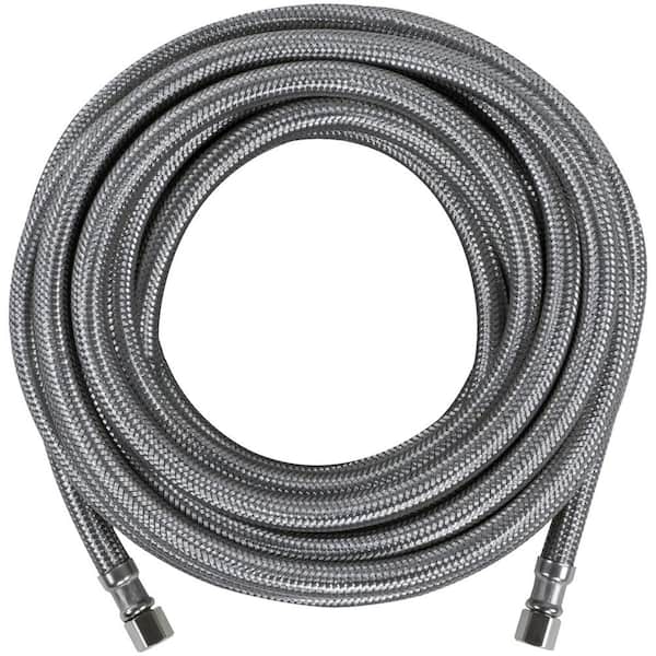 CERTIFIED APPLIANCE ACCESSORIES 25 ft. Braided Stainless Steel Ice Maker Connector
