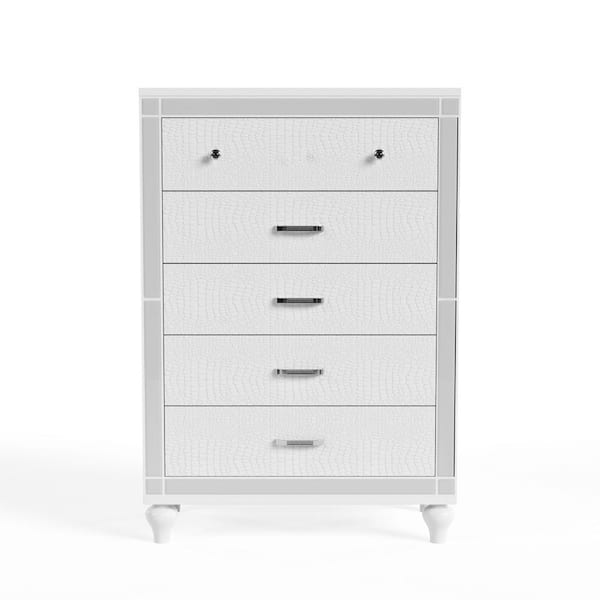 32 Louis Philippe Iii Chest White - Acme Furniture : Target