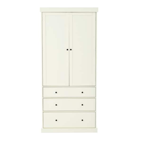 77 in. Beige Farmhouse Kitchen Pantry Organizer with 3-Adjustable Shelves and 8-Door Shelves for Kitchen
