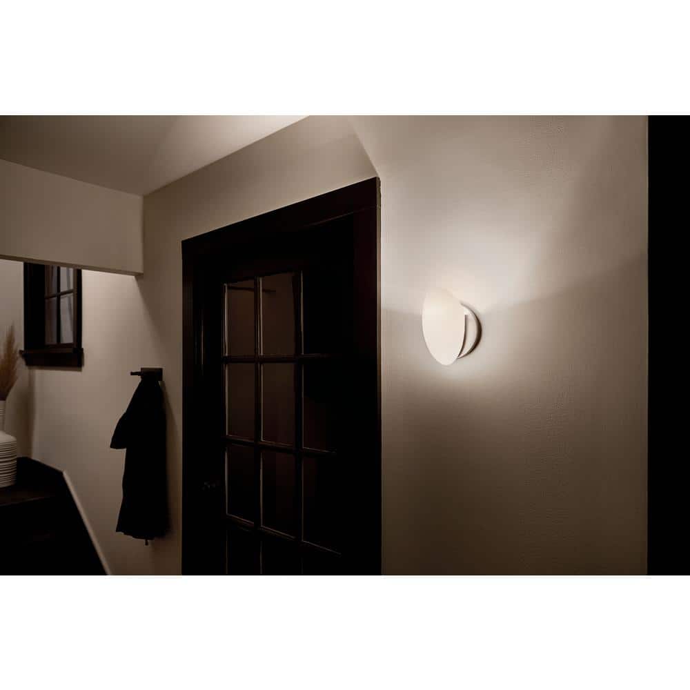 Modern Elegance 8" Brushed Nickel Wall Sconce with White Alabaster Glass