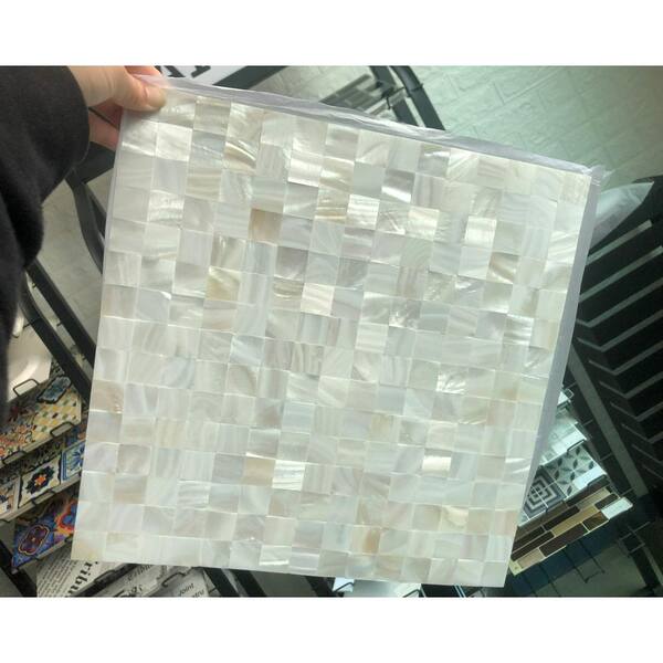 Peel and stick mother of pearl backsplash discount