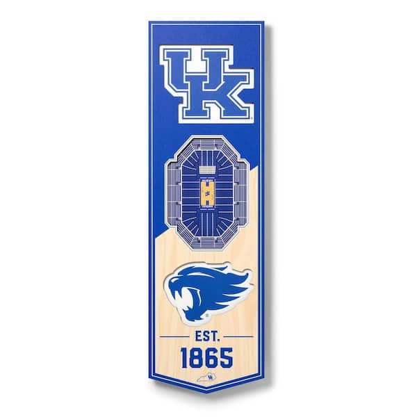 NCAA Kentucky Wildcats 6 in. x 19 in. 3D Stadium Banner-Rupp Arena