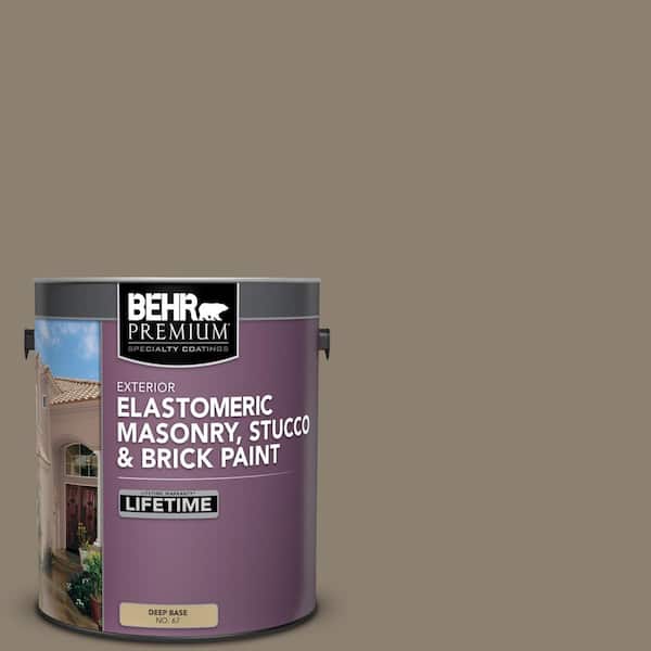 1 gal. #720D-5 Mocha Accent Elastomeric Masonry, Stucco and Brick Exterior Paint