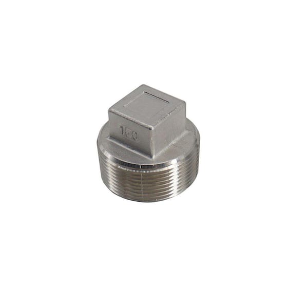 2-1/2 in. 304 Stainless Steel 150 lbs. Threaded Square Head Plug