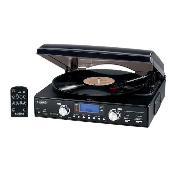 JENSEN Digital 3-Speed Stereo Turntable with MP3 Encoding and AM