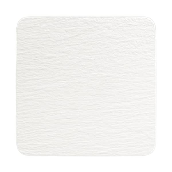 Manufacture Rock Blanc 12.75 in. White Porcelain Buffet Plate Square