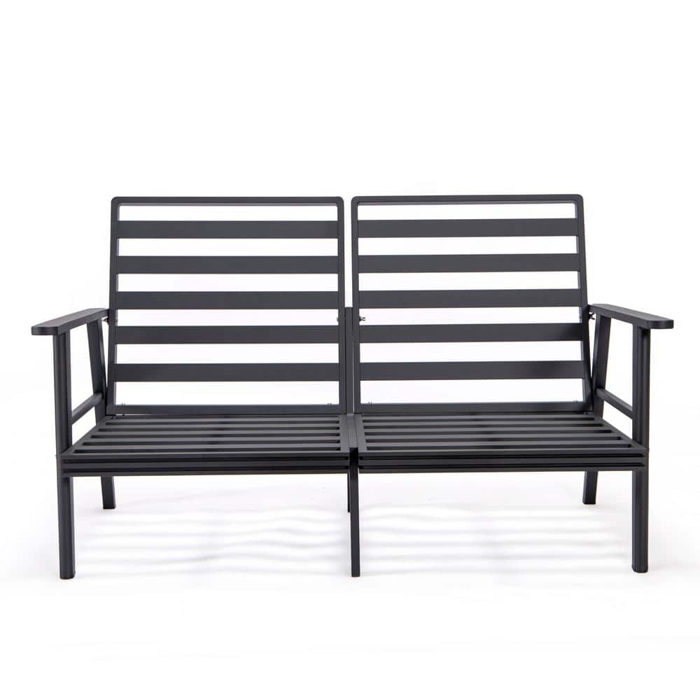 Walbrooke Light Grey Cushioned Aluminum Outdoor Loveseat