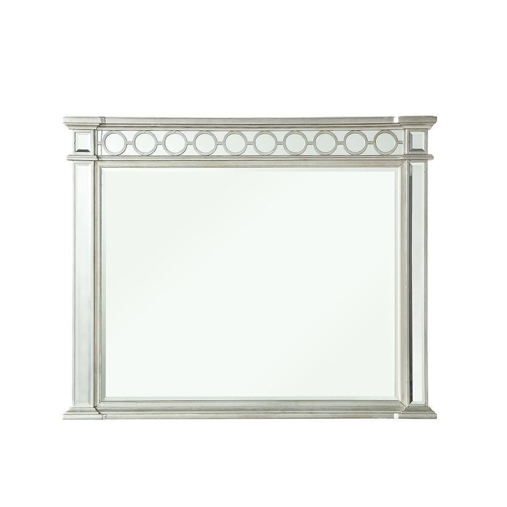 Varian Silver Rectangular Wood Dresser Mirror