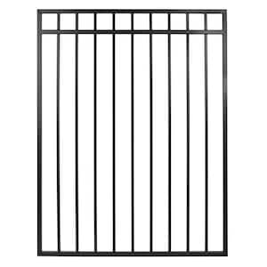 4 ft. W x 5 ft. H Legacy Collection Black Iron Coral Profile Fence Gate