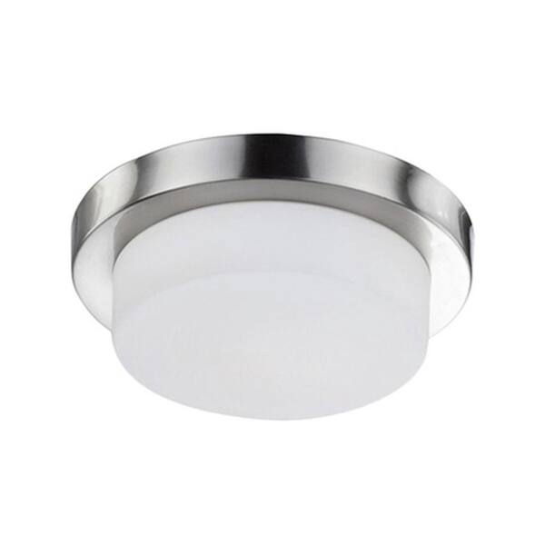 Radionic Hi Tech Troy 2-Light Brushed Nickel Flushmount