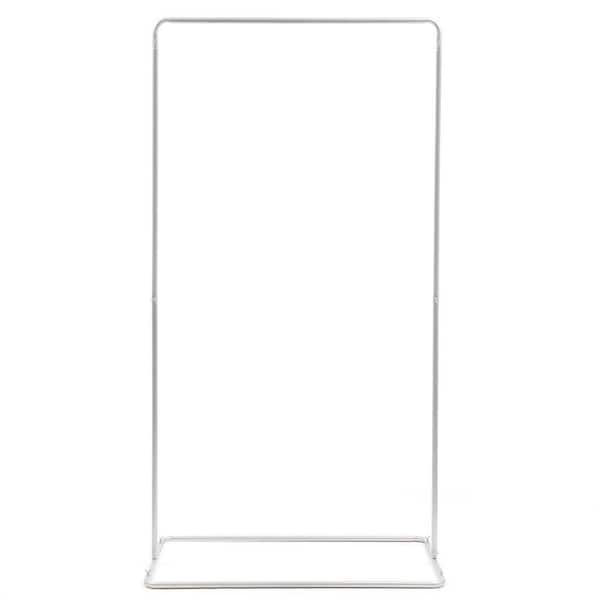 YIYIBYUS 78.64 in. x 41.33 in. White Metal Wedding Backdrop Stand Arch Arbor