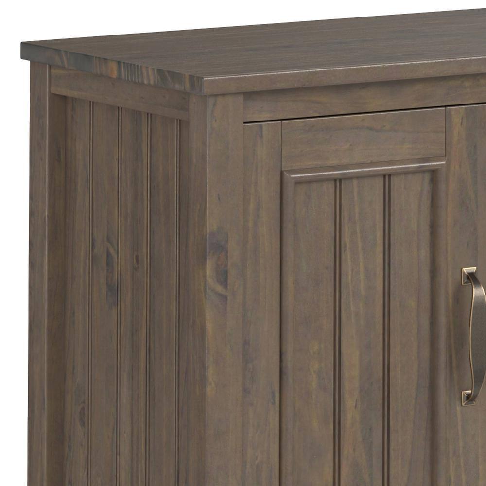 Lev Smoky Brown Solid Wood 72" Wide Contemporary TV Media Stand