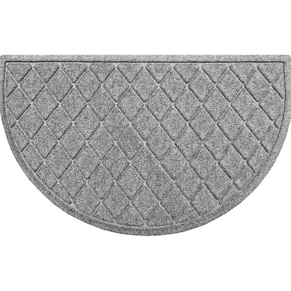 Waterhog Squares Half Round Doormat, Camel, 24 x 39in.