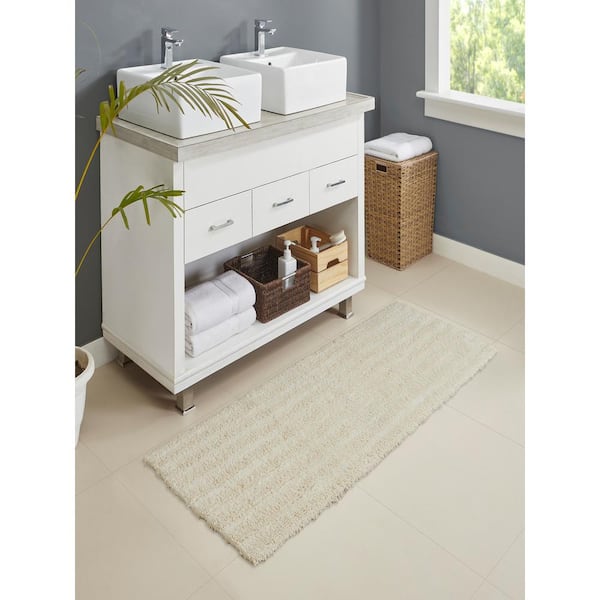 Chesapeake Merchandising Cannon Ivory Bath Runners (24 in. x 60 in