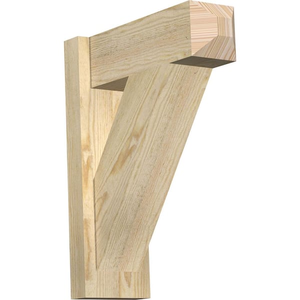 Ekena Millwork 6 in. x 20 in. x 16 in. Douglas Fir Traditional Craftsman Rough Sawn Outlooker
