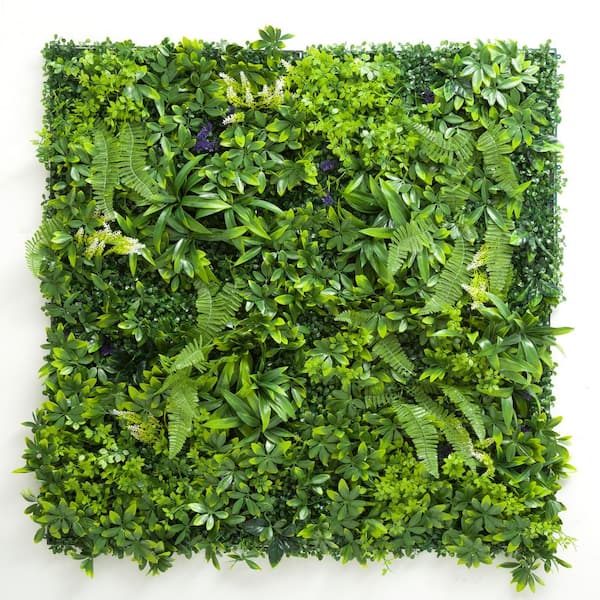 Ejoy 20 in. x 20 in. Artificial Topiary Hedge Panel with Backing AHB003, Set of 4-Pc
