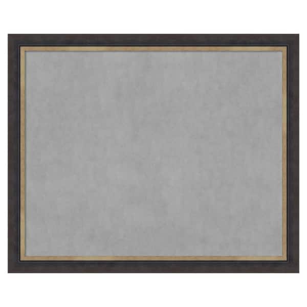 Amanti Art Hammered Charcoal Tan 45 in. x 37 in Framed Magnetic Board