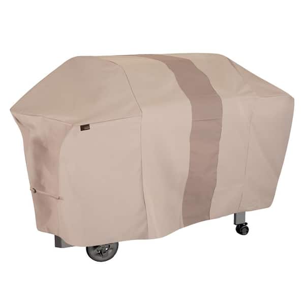 MODERN LEISURE Monterey Water Resistant 6-Burner Grill Cover, 73 in. W x 25 in. D x 44.5 in. H, Large, Beige