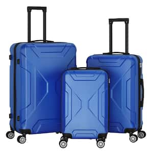 3 PCS Luggage Sets Hardside Lightweight Suitcase with Spinner Wheels TSA Lock, (20/24/28), Blue