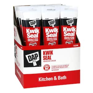Kwik Seal 5.5 oz. Clear Kitchen and Bath Adhesive Caulk (12-Pack)