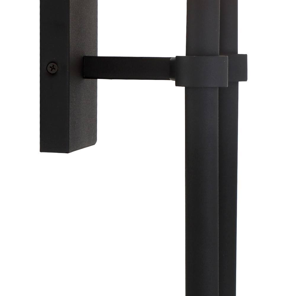 Elegant Black Forged Metal Dimmable Cylinder Sconce