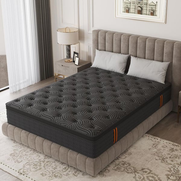 Queen Size Medium Firm Hybrid Cooling Gel Memory Foam Mattress 12 in. Bed-in-a-Box Mattress with Edge Support