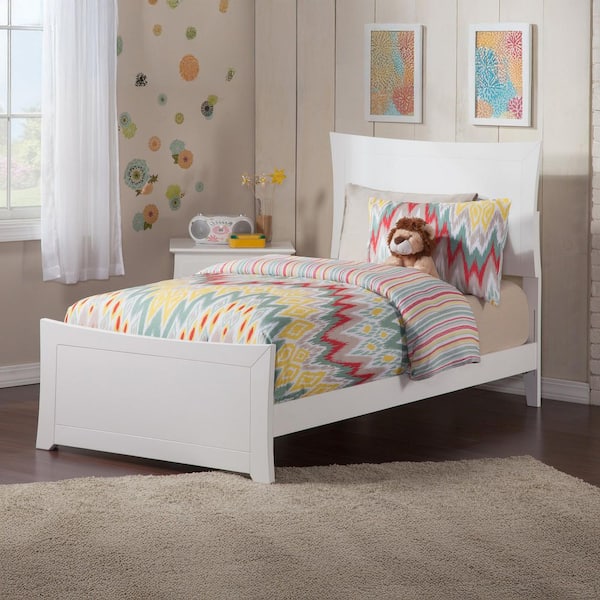 AFI Metro White Twin Traditional Bed with Matching Foot Board