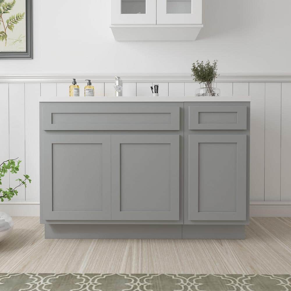 45 in. W x 21 in. D x 32.5 in. H Bath Vanity Cabinet without Top in Gray (Unassembled) price history on PriceWatchPro