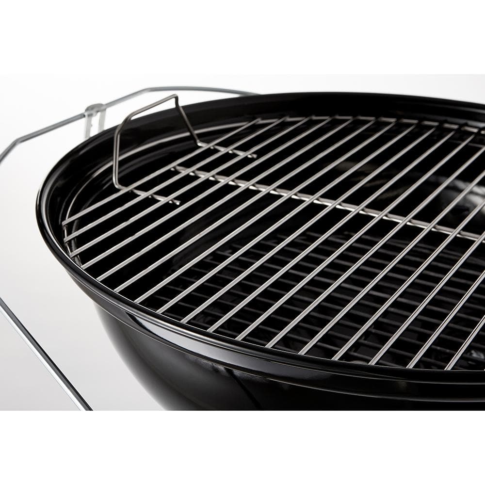 18-Inch Black Porcelain-Enameled Portable Charcoal Grill
