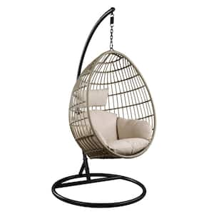 weller outdoor wicker basket swing chair with stand