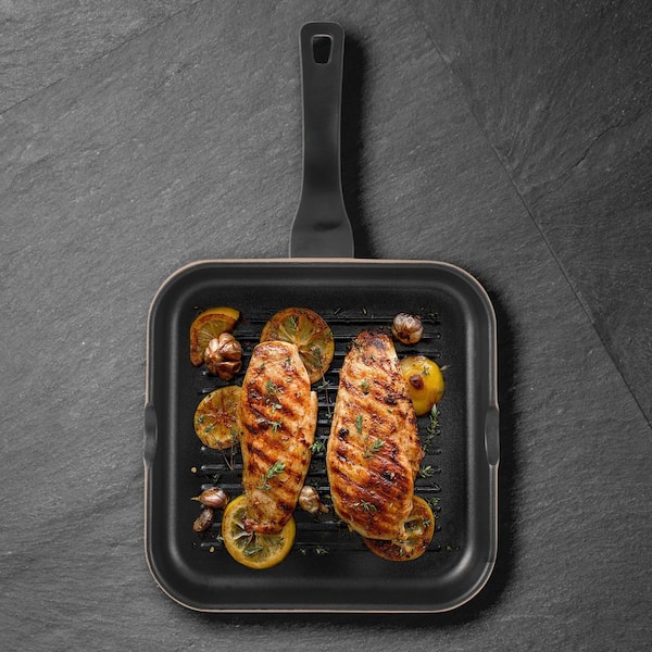 Round Griddle Pan Steak Grill Pans Cast Iron Frying Pan for BBQ