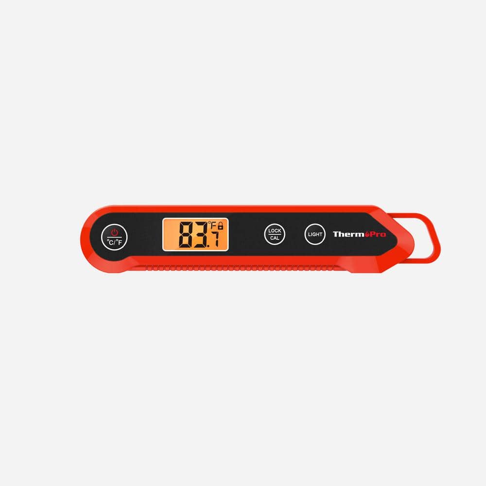 ThermoPro TP03HW Digital Meat Thermometer Waterproof Kitchen Food Thermometer with Calibration & Backlight for Grilling Smoker Oil Fry Candy Thermometer