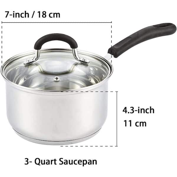 Granitestone Blue 2.5qt. Sauce Pan with Tempered Glass Lid, Color