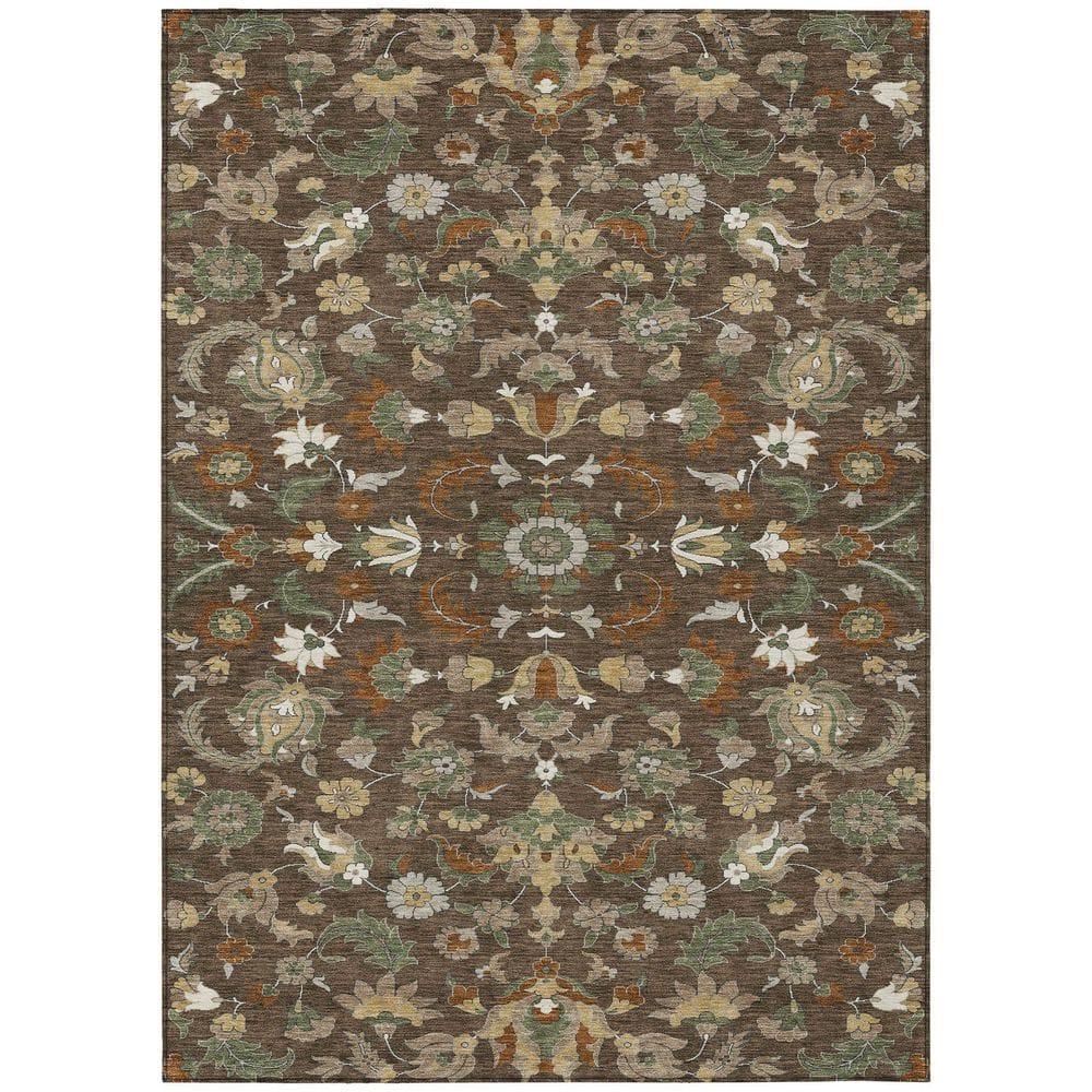 Chantille Machine Washable Indoor/Outdoor Abstract ACN2473 Chocolate 5 ft. x 7 ft. 6 in. Area Rug price history on PriceWatchPro