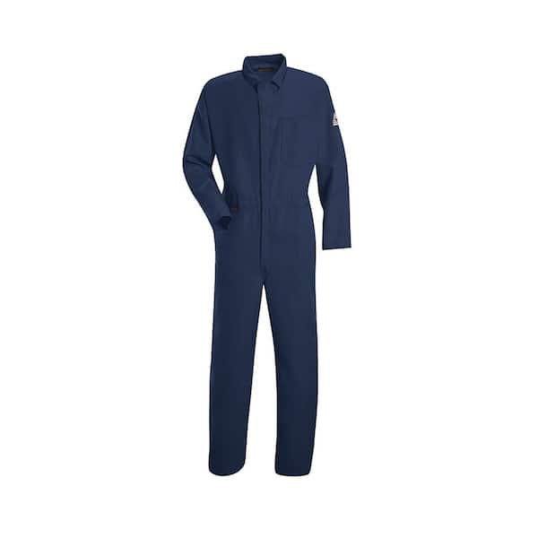 Bulwark Men's Flame Resistant 4.5 Oz Nomex IIIA Classic Coverall with Hemmed Sleeves 