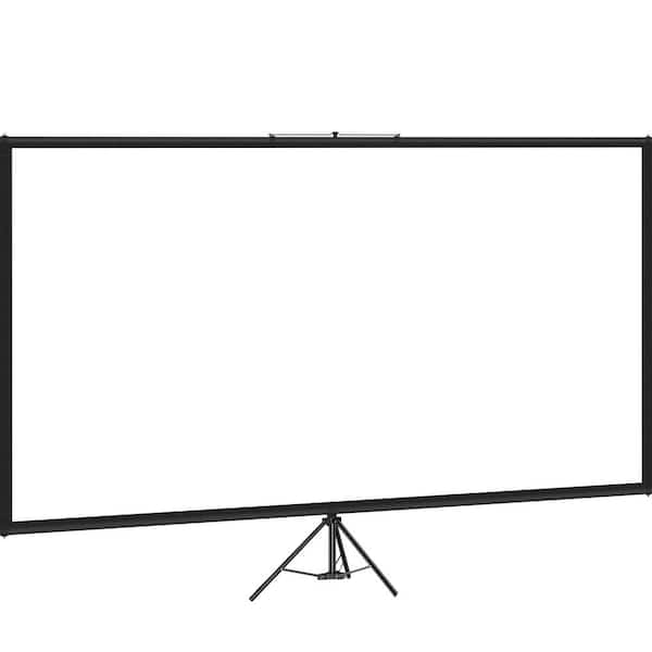 90 in. 16:9 4K HD Tripod Projector Screen Stand-Wrinkle-Free, Height Adjustable, Portable for Indoor and Outdoor Movie