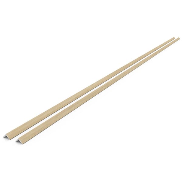 Matte Light 102 in. x 1 in. Vinyl L-Shaped Corner Backsplash Accessory (2-Pack)