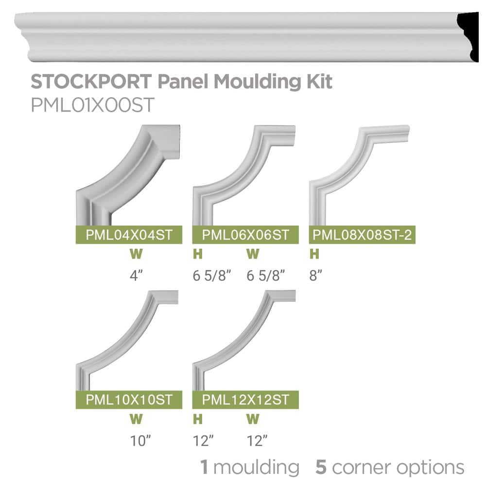 White Polyurethane Crown Panel Moulding, 94.5 Inches