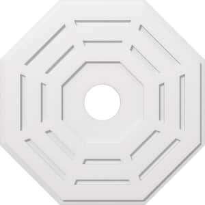 1 in. P X 13-1/2 in. C X 34 in. OD X 6 in. ID Westin Architectural Grade PVC Contemporary Ceiling Medallion