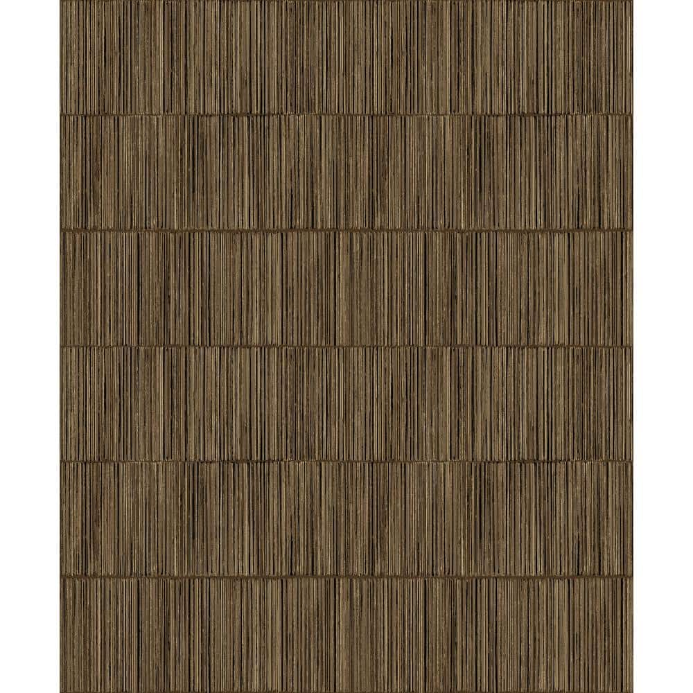 Boutique Collection Bronze/Gold Shimmery Geometric Bamboo Stripe Non-Pasted