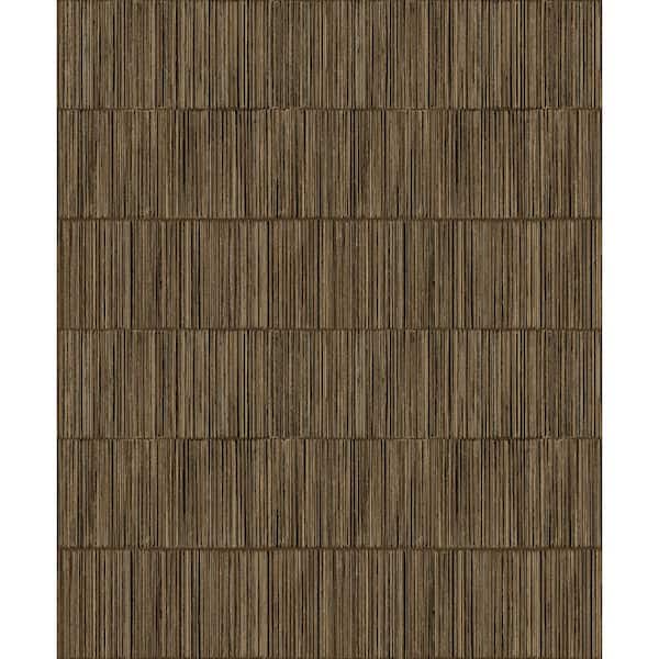 Unbranded Boutique Collection Bronze/Gold Shimmery Geometric Bamboo Stripe Non-pasted Paper on Non-woven Wallpaper Sample
