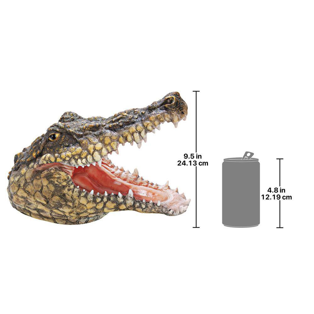 Naturalistic Resin Crocodile Statue Set of Two