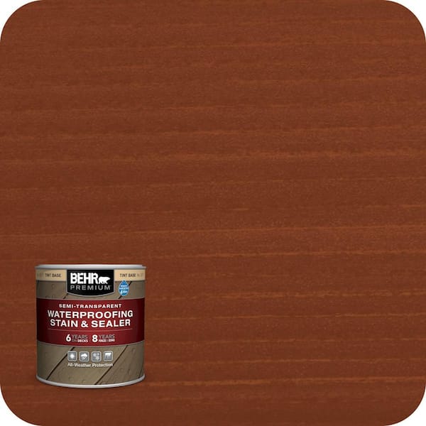 8 oz. #ST-330 Redwood Semi-Transparent Waterproofing Exterior Wood Stain and Sealer Sample