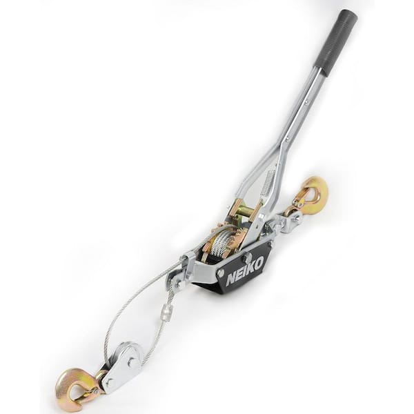 Come Along Winch, 1-Ton Pulling Capacity, 5.9 ft. 2 Hooks, Dual Gears