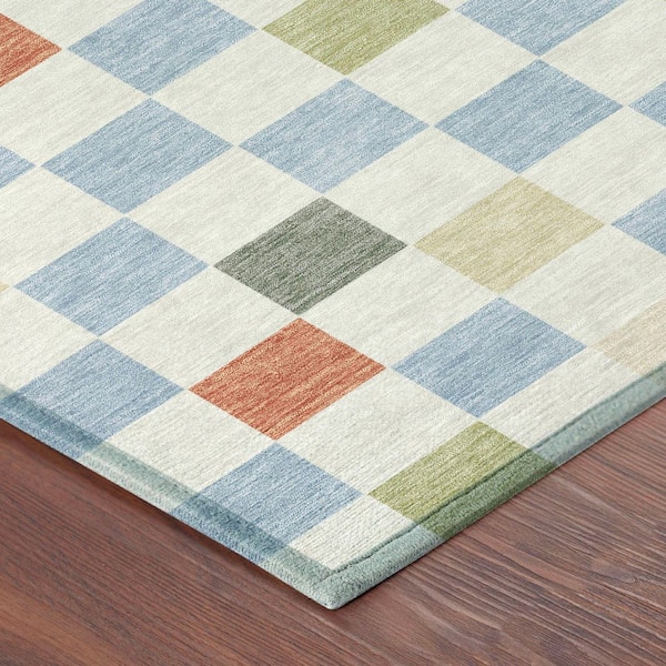 Chantille Machine Washable Indoor/Outdoor Abstract ACN2656 Sky 8 ft. x 10 ft. Area Rug