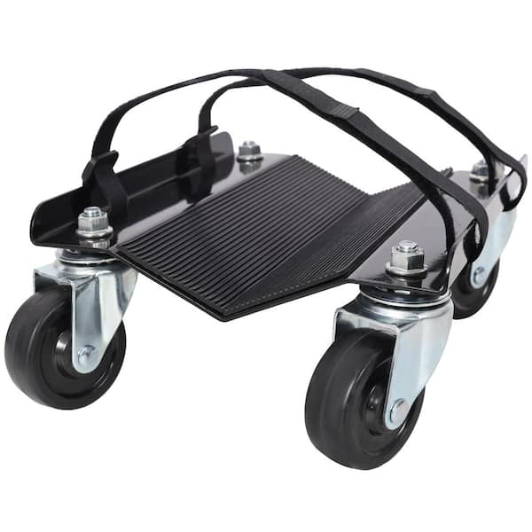 1500 lbs. Capacity Black Heavy Duty Snowmobile Dolly with 2.5 in. Swivel Casters