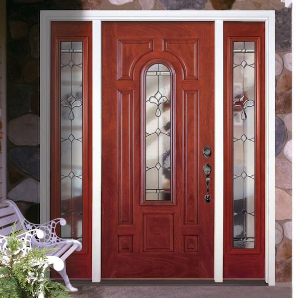Cherry Door Stained With Red Mahogany Stain Wood - Doors by Decora