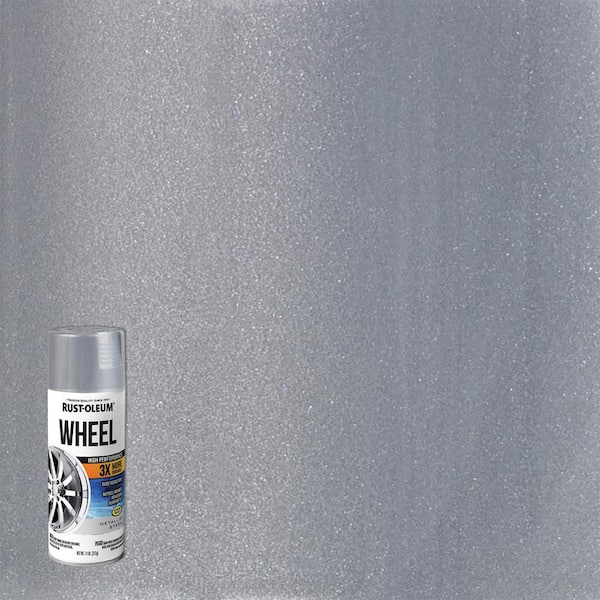 RustOleum Automotive 11 oz. High Performance Metallic Steel Wheel Spray Paint 366440 The Home